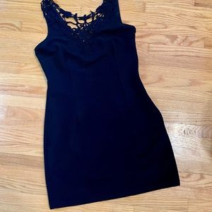 black ribbed Lacey dress Forever 21